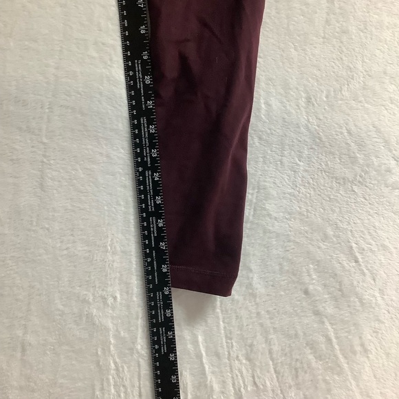 Lululemon Mesh Cut Out Maroon Tights Leggings Size 6 - Picture 6 of 8